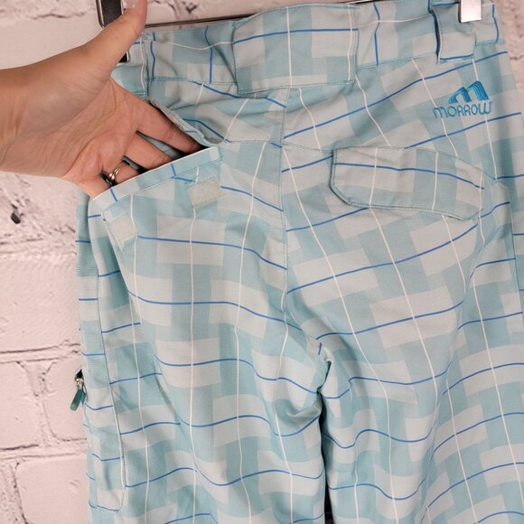 Morrow Women’s Small Blue Plaid Ski Snowboard Snow Pants‎ Outdoor - Picture 8 of 12